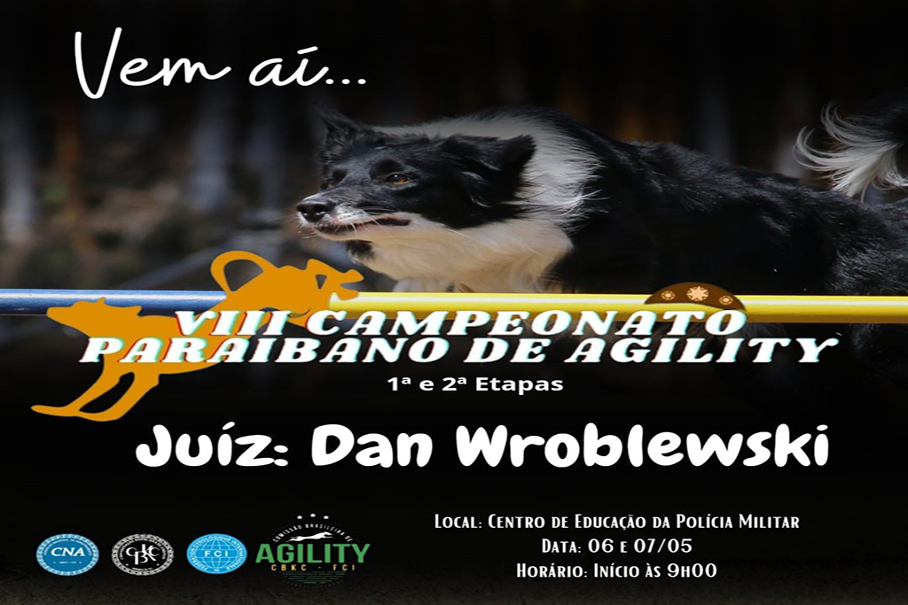 1ª e 2ª Etapas – VIII Campeonato Paraibano de Agility – 06 e 07/05/2023