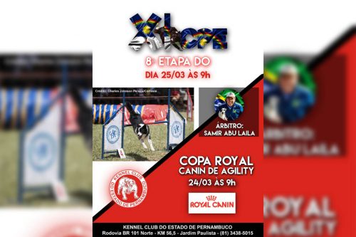 I Copa Royal Canin de Agility – PE e 8ª Etapa – XI Campeonato Pernambucano de Agility – 24 e 25/03/2018