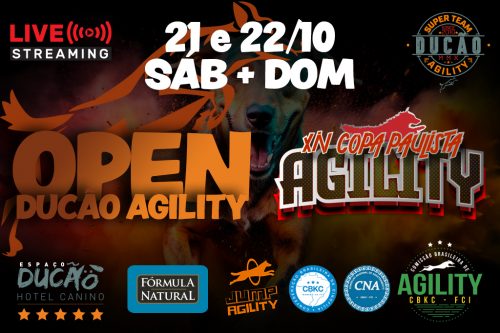 5º Open Ducão de Agility e 8ª Etapa – XIV Copa Paulista de Agility – 21 e 22/10/2023