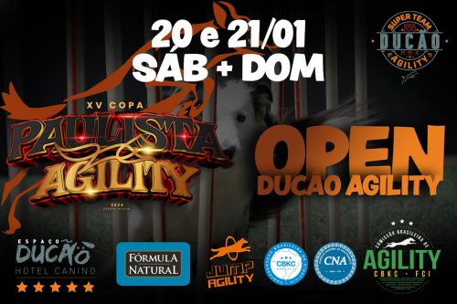 1ª Etapa XV Copa Paulista de Agility e 6º Open Ducão de Agility – 20 e 21/01/2024