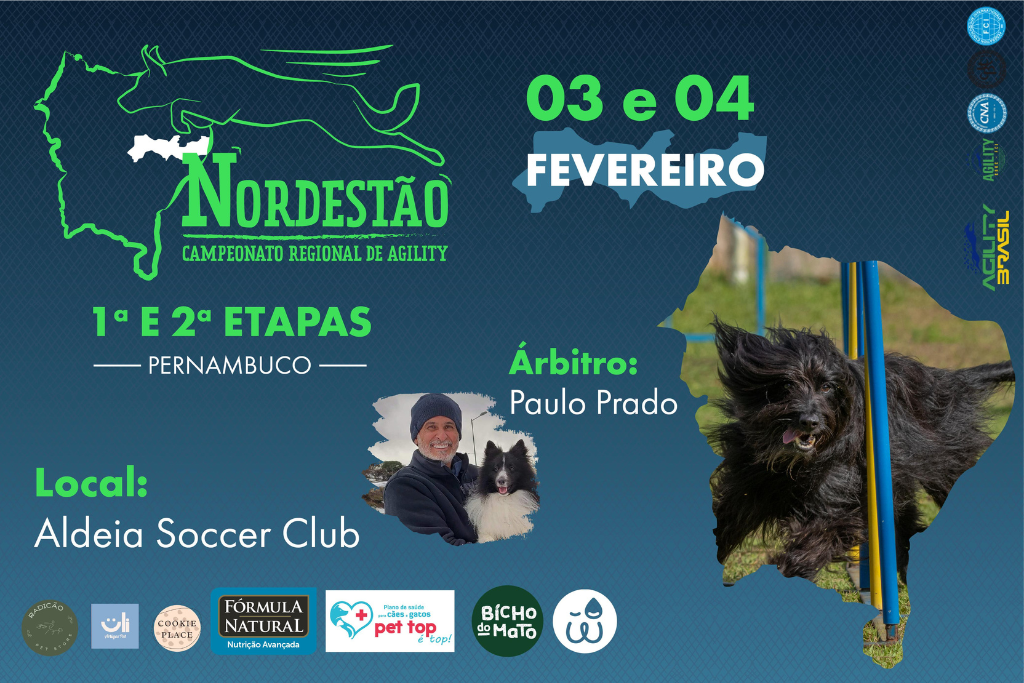 1ª e 2ª Etapas – Nordestão – Campeonato Regional de Agility – 03 e 04/02/2024