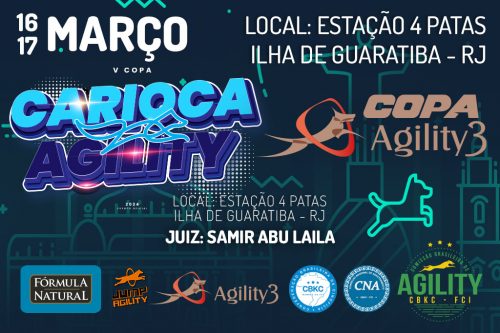 3ª e 4º Etapas – V Copa Carioca de Agility e 2º Open Agility3 – 16 e 17/03/2024