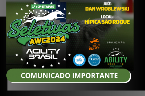 A Comissão Brasileira de Agility junto com a Comissão Técnica informam