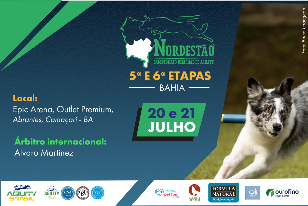 5ªe 6ª Etapas Nordestão – Campeonato Regional de Agility – 20 e 21/07/2024
